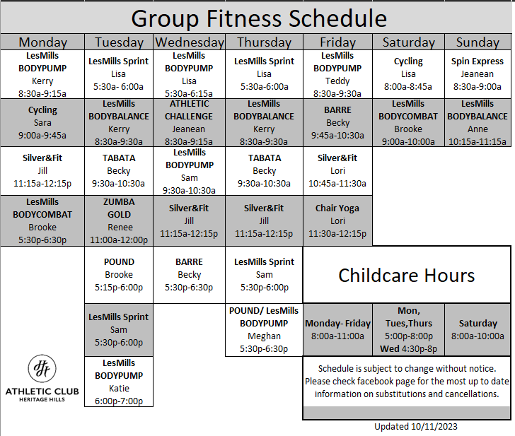 Group Fitness Heritage Hills Athletic